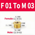 Brass BSP Reducing Hexagon Bushing Adapter Fitting,Male to Female Connector for Fuel,Water,Gas,Oil,1/8" 1/4" 3/8" 1/2" 3/4" 1"