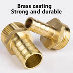 Brass Hose Barb to BSP Thread Connector, 1/4 3/8 1/2 Inch Male or Female Pipe Fitting Reducer for Air Water Fuel Line