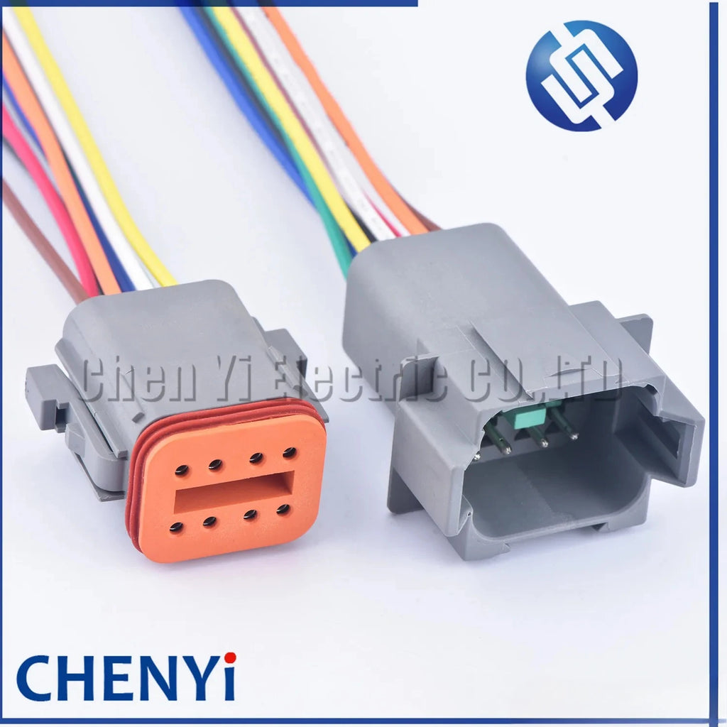 8 Pin Auto Waterproof Connector DT06-8S DT04-8P Automotive Electrical Wire Harness pigtail Plug For Deutsch DT series