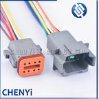 8 Pin Auto Waterproof Connector DT06-8S DT04-8P Automotive Electrical Wire Harness pigtail Plug For Deutsch DT series