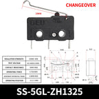 10/50/100Pcs Micro Limit Switch SPDT Snap Action, 5A 250V Mini Switch for Home Appliance, Control Circuit, DIY Projects