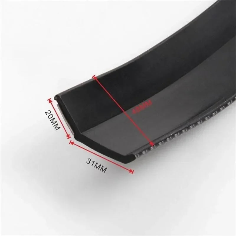 Universal Carbon Fiber Front Bumper Lip Protector Scratch Collision Resistant Easy Screw Installation Premium Look for Car Tools