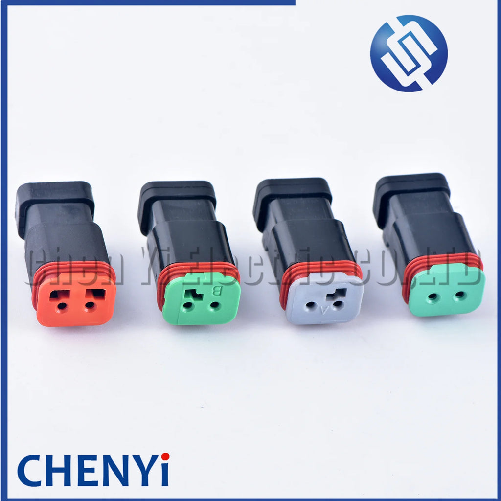 Black 2 Pin excavating machinery Heavy Industry Machinery headlight boom light Wire Harness Plug DT06-2S DT04-2P A B C D 4 types