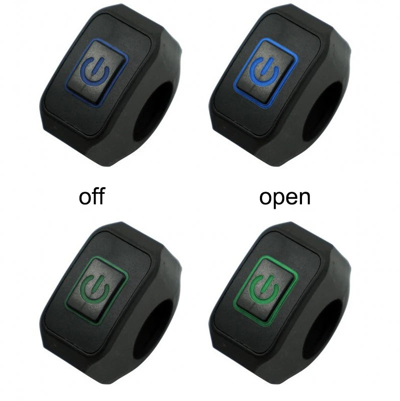 Motorcycle Switch ON/OFF Handlebar Flashing Headlight Horn Control Button 12V Button Connector Handlebar Switch
