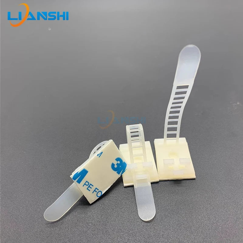 Cable and wire adjustable adhesive cable tie fixing seat, wire management clamp, cable tie, wiring fixing device, 3M self-adhesi
