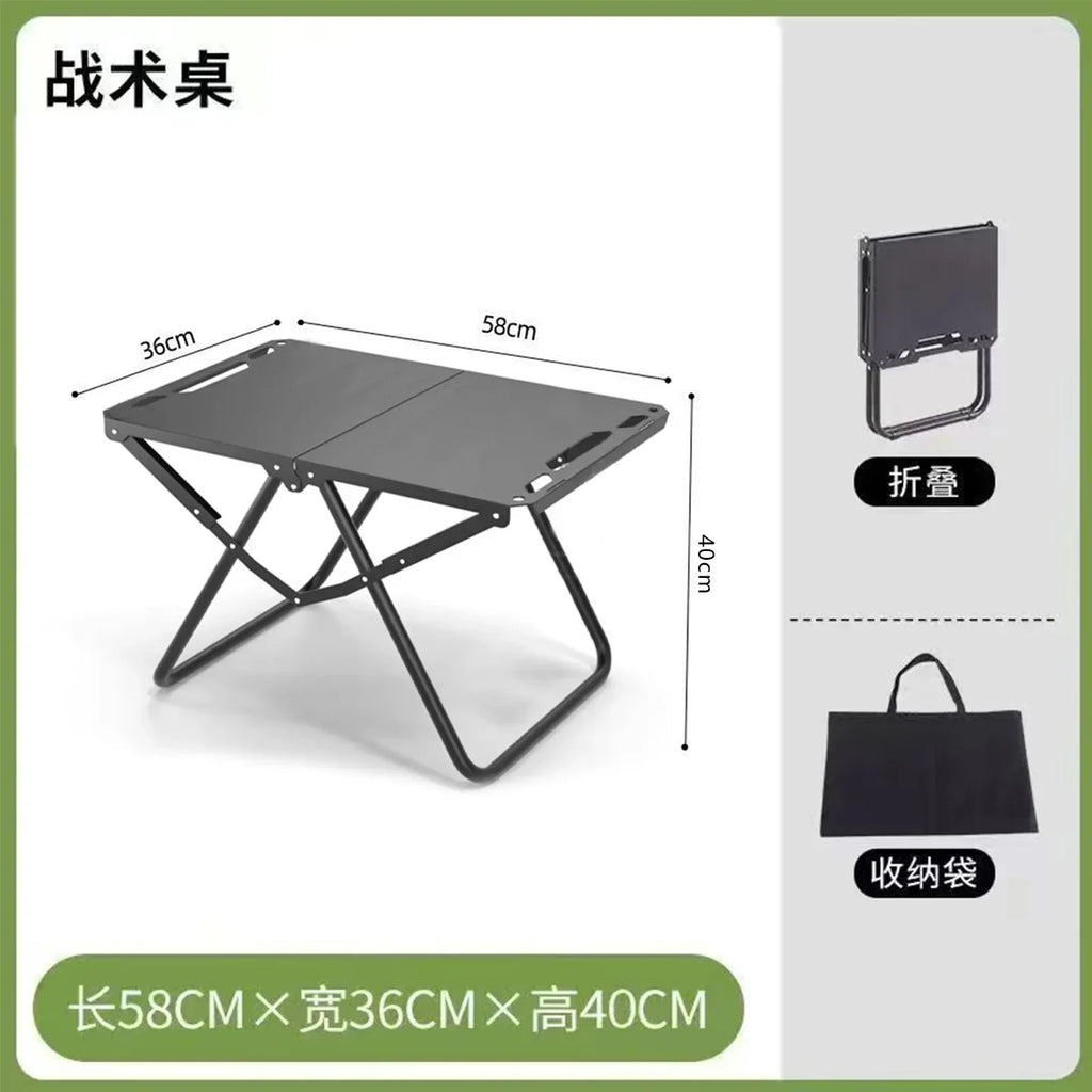 Multi Functional Outdoor Folding Table for Self Driving Hiking Convenient Metal Small Table Can Be Spliced To Hang Items Amagi