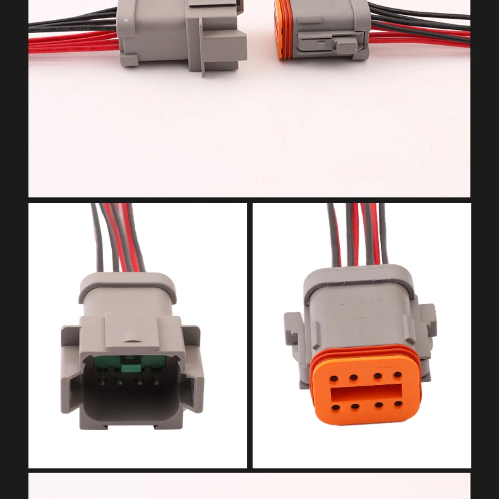 8-PIN Waterproof Electrical 1.6mm Male Female Connector For Car Motor With Wires DT04-08PA-C017 DT06-08SA-C017