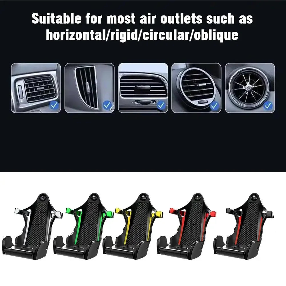 Racing Seat Car Mobile Phone Holder Stable And Shock-Resistant Car Navigation Bracket For Universal Accessories Tools