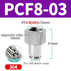 304 Stainless Steel Quick-Connect Air Hose Fittings - BSP 1/8",1/4",3/8",1/2 Pneumatic Pipe Connectors with Corrosion Resistance