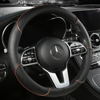 All Seasons Leather Diamond Steering Wheel Cover Universal Fit for 14 .5-15 Inch Durable Leather Cover Anti-Slip Veins Amagi
