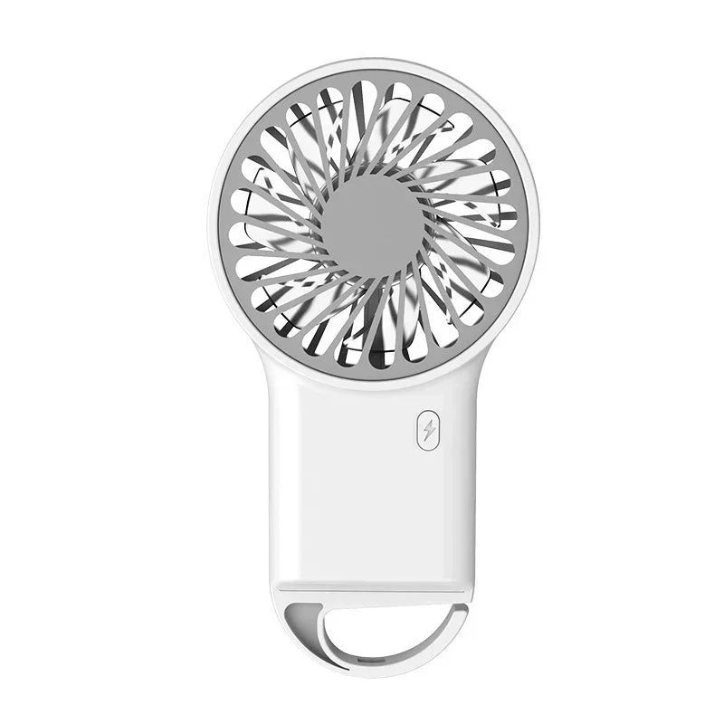 Creative Mini Handheld Small Fan USB Charging Portable 3 Speed High Wind Desktop Office Travel Pocket Fan Hangable Buckle Amagi