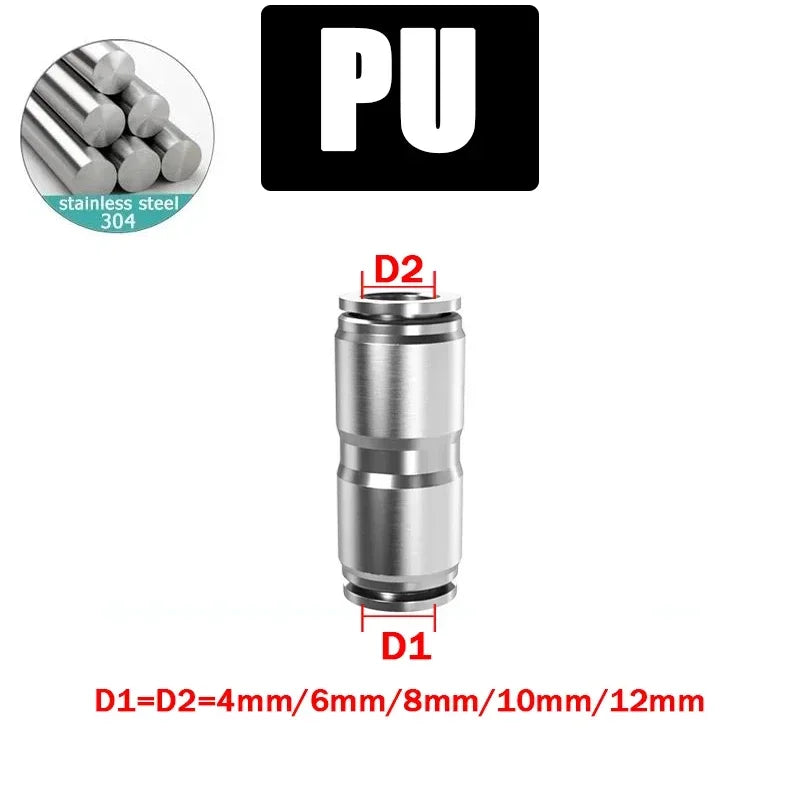 Pneumatic Fitting Tube Connector Fittings Air Quick Water Pipe Push In Hose Quick Couping OD 4mm 6mm 8mm 10mm 12mm Multiple type