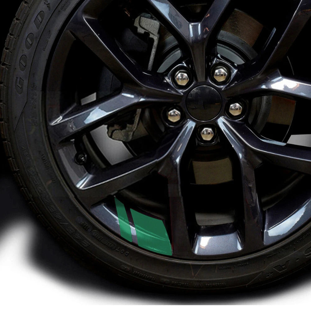 New 6Pcs Reflective Car Wheel Rim Sticker Wheel Hub Decals for CHERY TIGGO 3 4 5 7 PRO 8 Vinyl Stickers Hash Mark Stripe amagi
