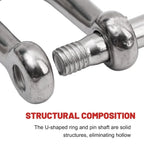 Stainless Steel D Ring Shackle HeavyDuty Ship Rigging Mooring Tow Recovery Clip Boat Vehicle Rope Chain Connector Metal Fastener