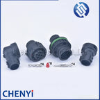 2 sets 4 Pin round odometer speed sensor plug Auto waterproof connector 1-967402-1 1-967325-1 with Pin cable Sheath For HOWO A7