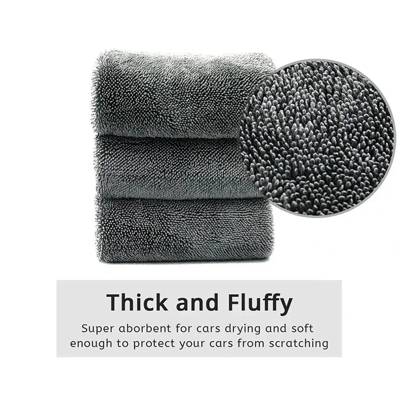 Car Wash Towel 1200gsm Microfiber Double-Sided Ultra Absorbent Car Wash Cloth Cleaning Drying Towel Washing Accessories Amagi