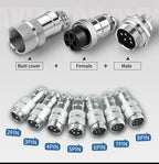 1Set GX12 2/3/4/5/6/7 Pin Male&Female Docking Aviation Plug&Socket Circular Waterproof Thread butt joint Connector
