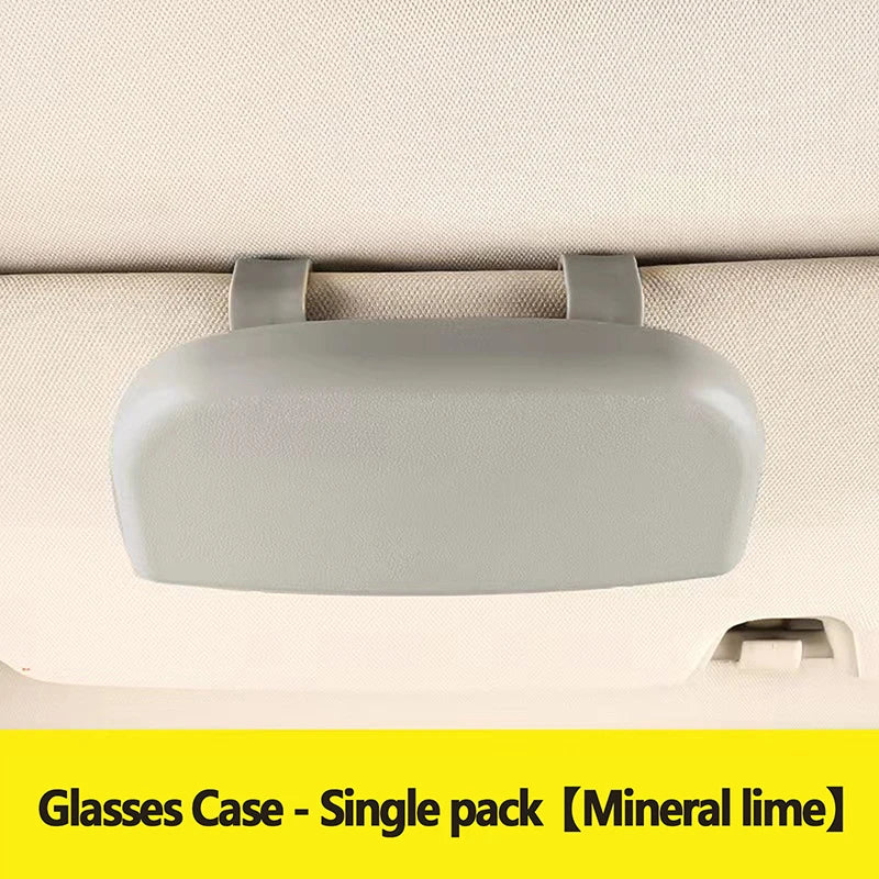 1PC Car Glasses Box Portable Car Sunglasses Holder In The Car Driving Glasses Holder Eyeglass Case Sun Visor Car Lenses Holder