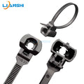 Car nylon cable tie stud thread installation 5*170 hole diameter M5M6 self-locking auto repair 4s store black cable tie