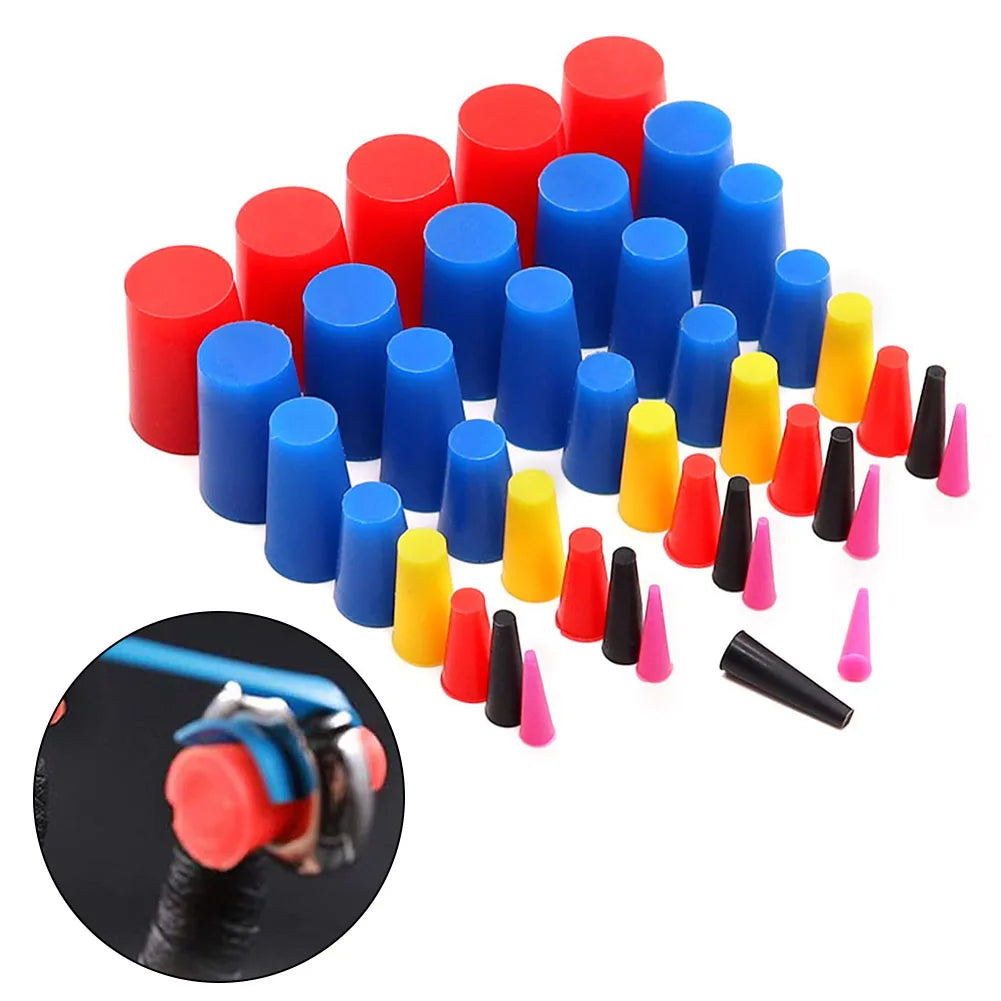 105 Pcs High Temp Masking Plugs Powder Coating Silicone Cone Plugs Assortment Kit Car Maintenance Reusable Accessories