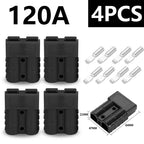 4Pcs  50A/120A Quick Connect Plug Kit - Silver Plated Copper Connector for 12-36V Winch/ATV/Trailer Wiring