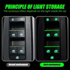 Car Window Lifter Stickers Car Night Glowing Interior Button Sticker Decals Car Lifter Switch Night Fluorescent Decoration