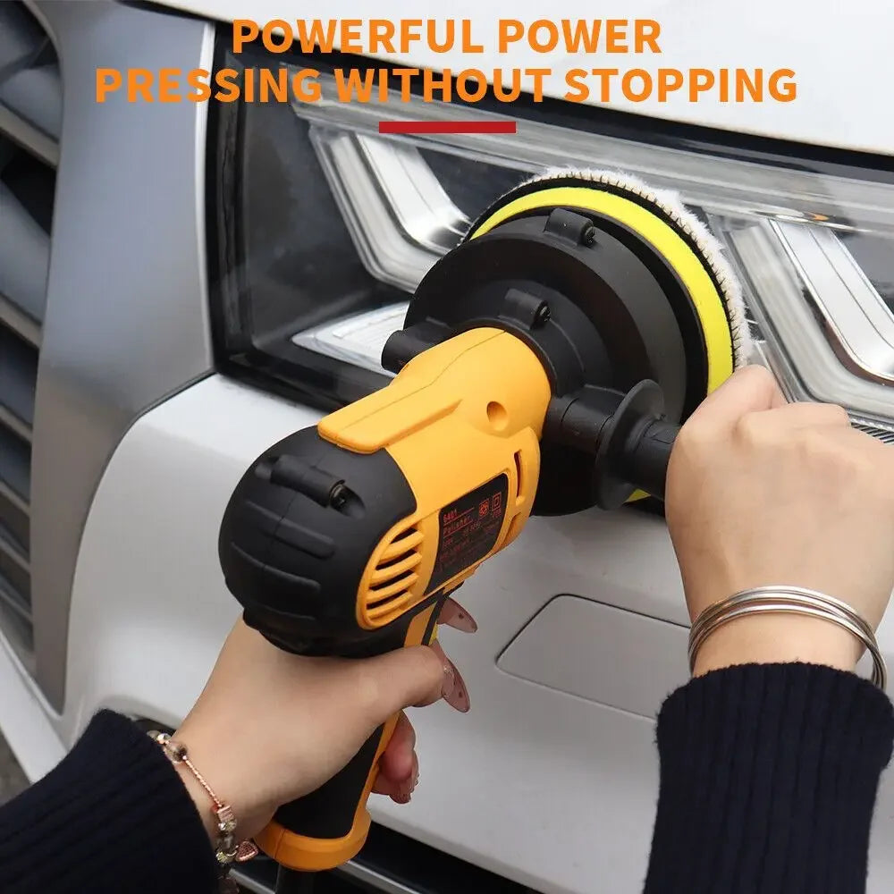 Car Beauty Waxing Machine Automotive Polishing Scratch Repair Small Electric Flat Polishing Machine European Plug Amagi