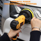 Car Beauty Waxing Machine Automotive Polishing Scratch Repair Small Electric Flat Polishing Machine European Plug Amagi