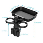 Car 360-Degree Rotating Dual-Cup Holder with Phone Stand and Expandable Base - Fits Most Round Car Cup Holes Accessories Amagi