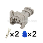 2-PIN Connector Waterproof 3.5mm Male Female Connectors Cable Plug Wiring Harness For Car 1-144545-0 282189-1