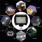 1Pcs LED Light With Accessories 4inch 72W LED Work Light Bar Sport Combo Lamp White For Offroad Driving Truck Tractor Boat Truck