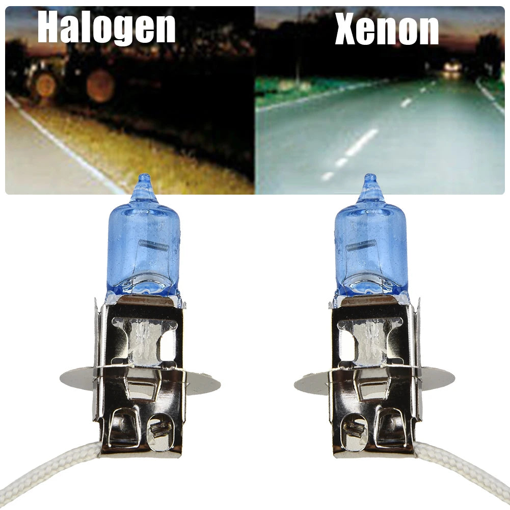1 Pair H3 Xenon White 100W 12v Halogen Headlight 453 Fog Light Car Bulb Halogen Lamp Car HeadLight Replacement Bulb