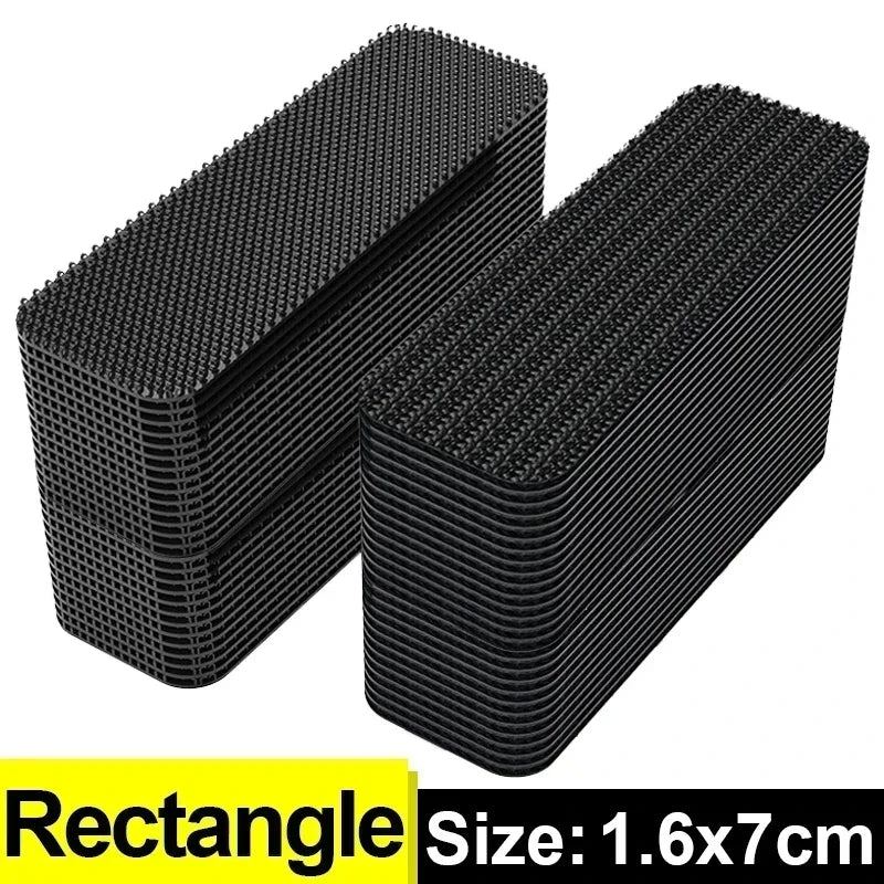 2/100pcs Carpet Fixing Stickers Double Faced High Adhesive Car Carpet Fixed Patches Home Floor Foot Mats Anti Skid Grip Tapes