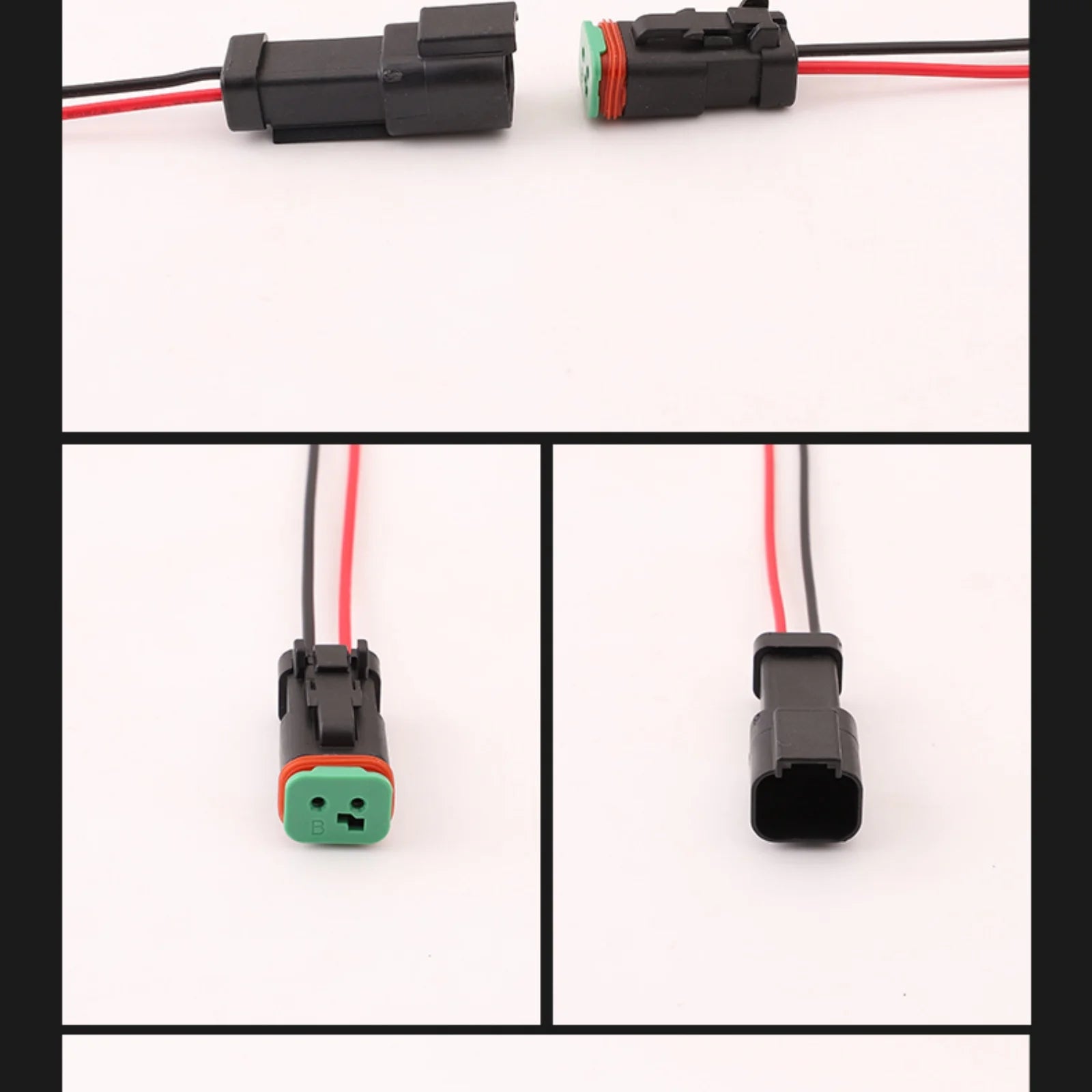 2-PIN Connector Waterproof 1.6mm Series Male Female Connectors Wiring Harness DT04-2P-E005 DT06-2S-E004