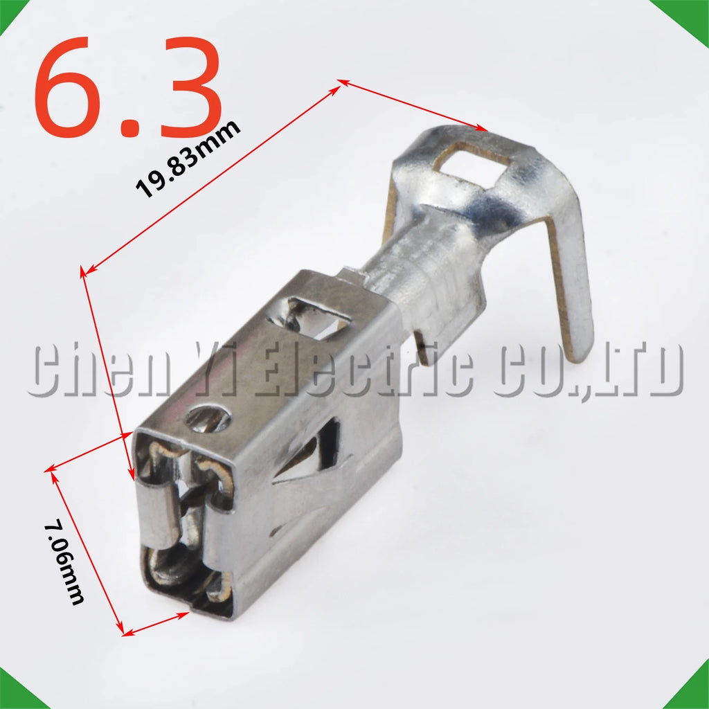 20 Pcs 6.3mm Male or Female wire Crimp Pins For 927837-1 1-968050-1 1241414-1 Sheath Au...