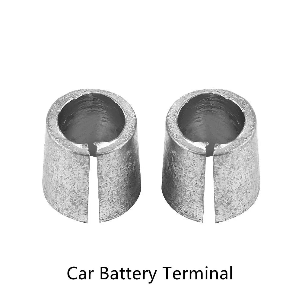 2 Pcs Car Battery Post Adaptors Sleeves Car Battery Terminal Converters Post Adaptors Sleeves Positive Negative Repair Shim