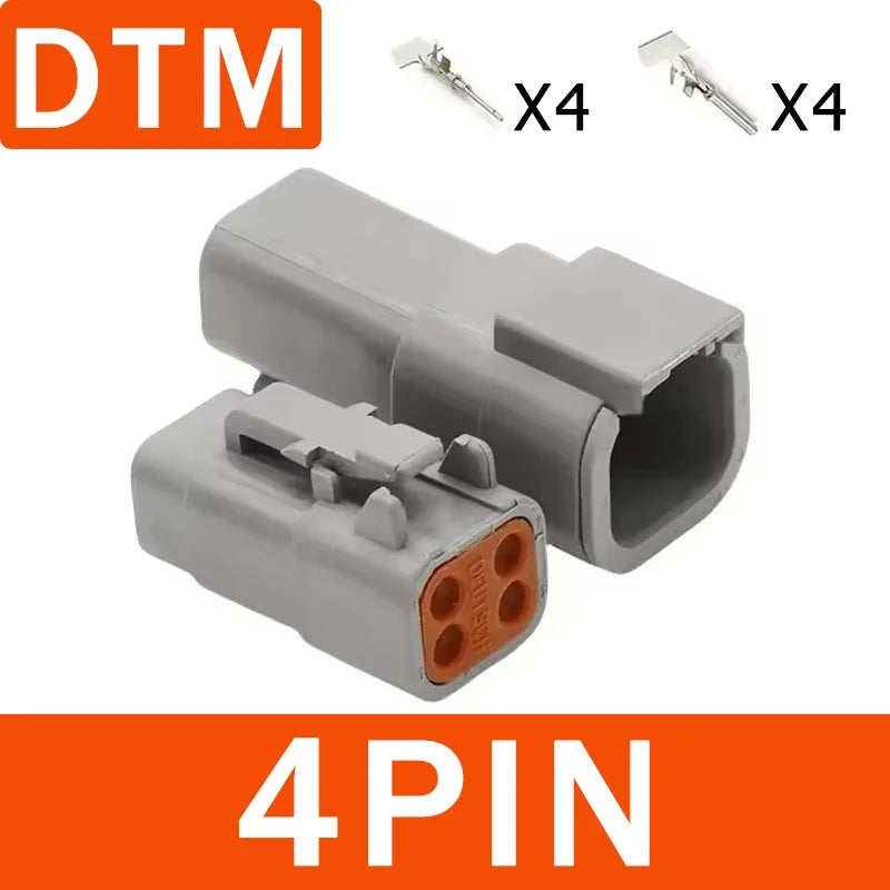 Deutsch DT/DTM/DTP/DTF Series Waterproof Connector 2-12Pin | Flange Mount for Automotive & Industrial Wiring Harness