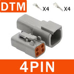 Deutsch DT/DTM/DTP/DTF Series Waterproof Connector 2-12Pin | Flange Mount for Automotive & Industrial Wiring Harness