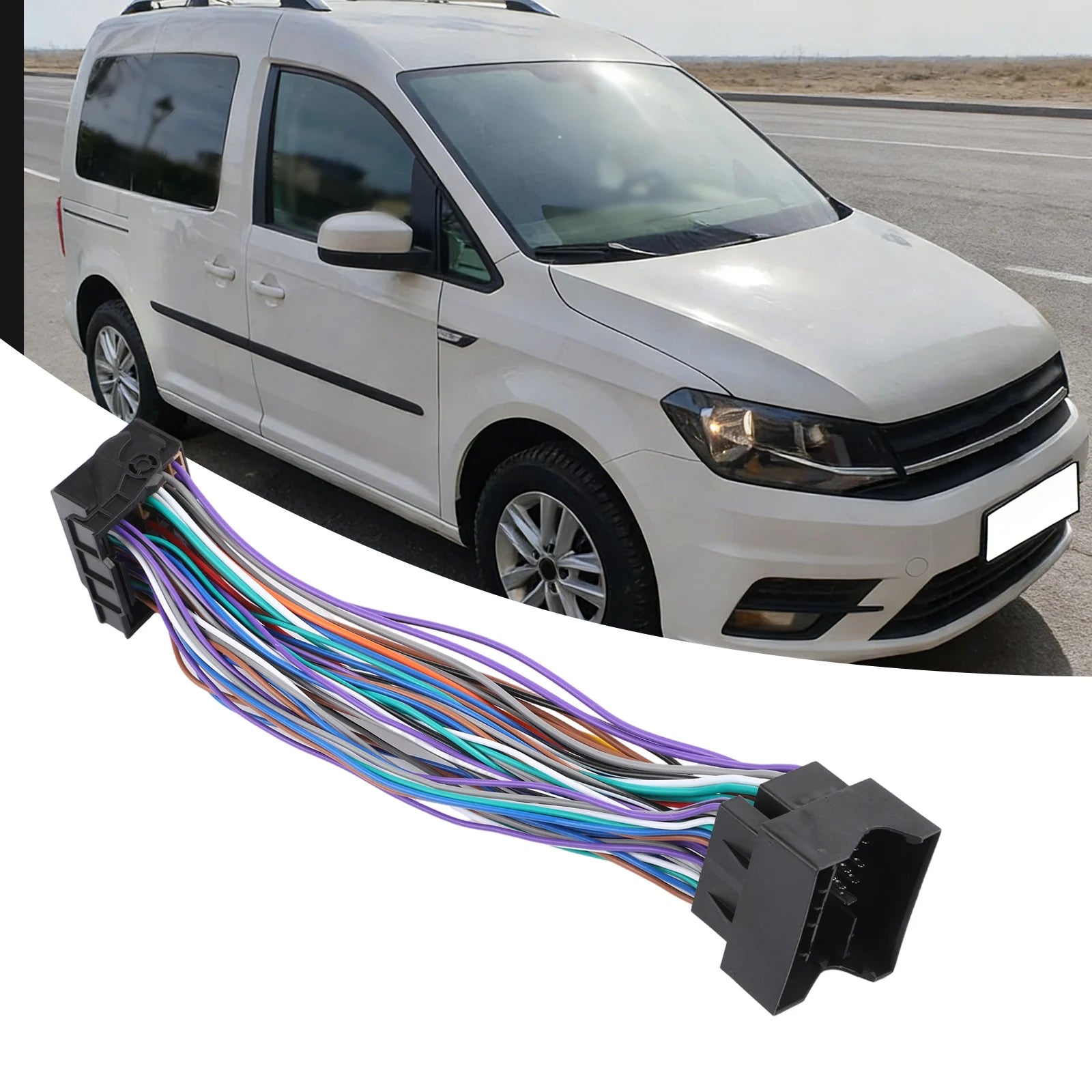 1 PCS  23cm MQB  Extension Cable 52 Pins  For A4 For A6 For  Skoda SEAT For  Golf 7 MK5 MK6 Extension  Harness Adapter  Cable
