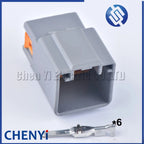 1 Set 6 Pin 2.8 series male female car connector connector Window control switch plug 7283-6466-40 7282-6466-40 For Ford F250