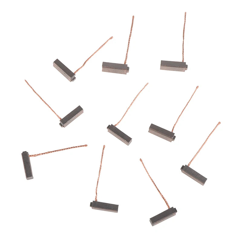 High Quality 10Pcs 5*7*19mm Copper Electric Generator Carbon Brushes Car Alternator Power Tools Car Regulator Low Copper