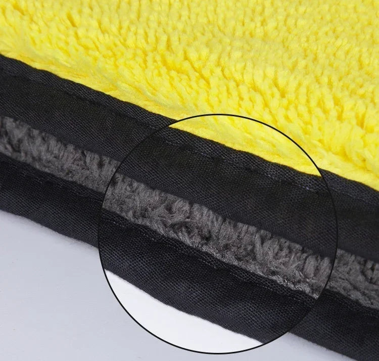 Car Wash Towels Cleaning Cloth Absorbent Dry Cloth General Purpose Microfiber Towel Thickened Yellow 30/40/60cm Amagi