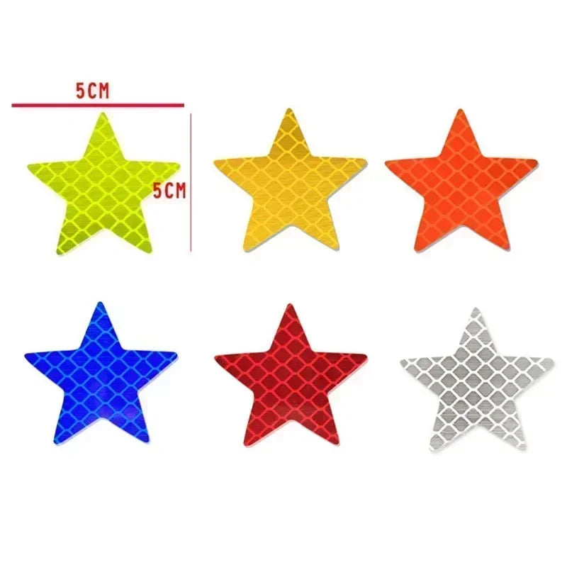 10pcs High Intensity Grade Reflective Safety Warning Tapes Stickers Self-Adhesive For Car Truck Motorcycle Bike Camper Helmet