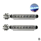 Wind Powered Car LED 8 LED DRL Daylight Running Light Auxiliary Lighting Rotation Fan Lamp Automobile Day Time Headlight Amagi