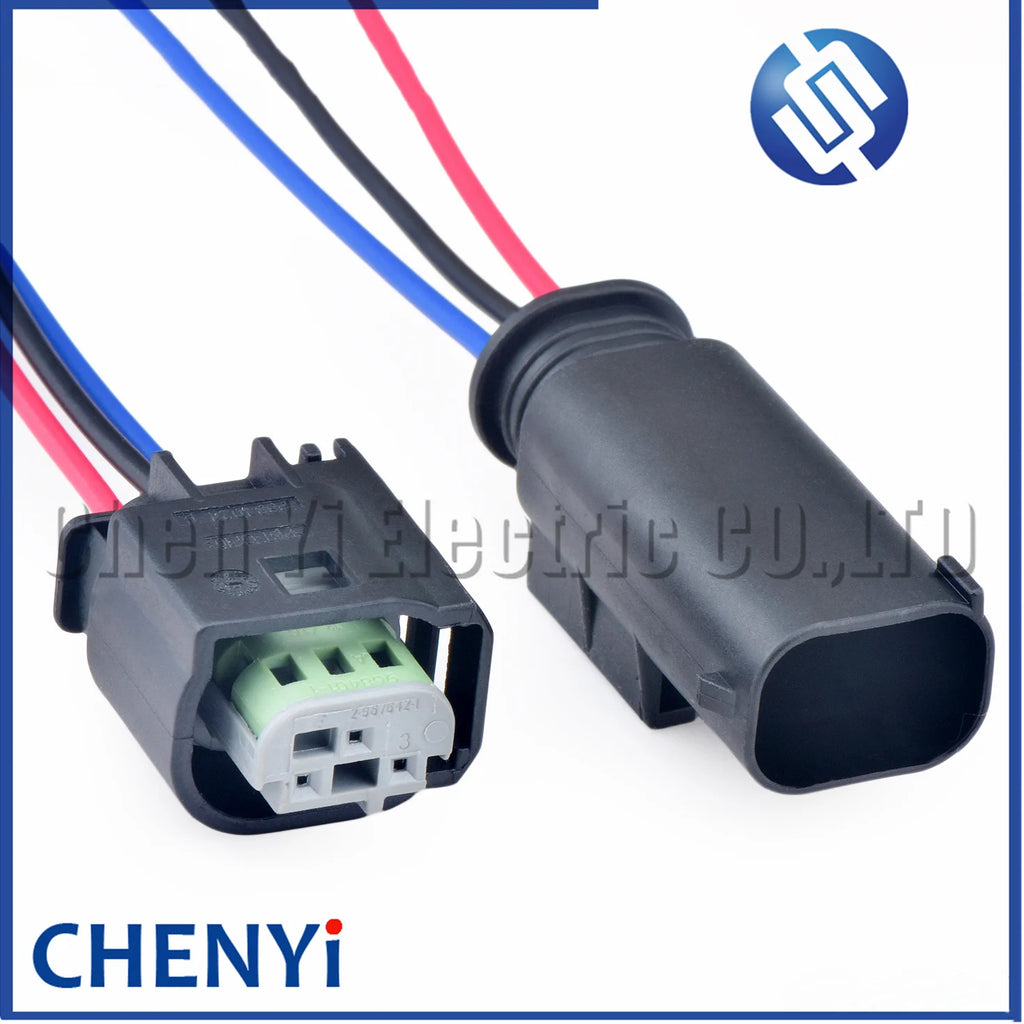 3 Pin way auto PDC Parking Sensor Connector 2-967642-1 1J0 972 483 A 8E0971934 Car waterproof connector Cable Wire harness plug