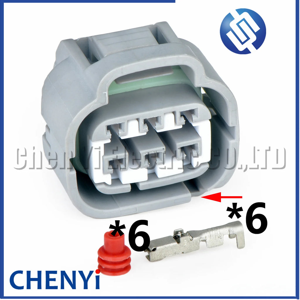 6 Pin Car headlamp harness plug Accelerator Throttle Pedal Connector MG641107-5 90980-11034 7282-7064-40 7283-7064-40 For Toyota