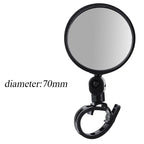 Bicycle Round Auxiliary Mirrors 360 Degree Adjustable Wide Angle Rearview Mirror Handlebar Mount Bike Convex Mirror S/L Amagi