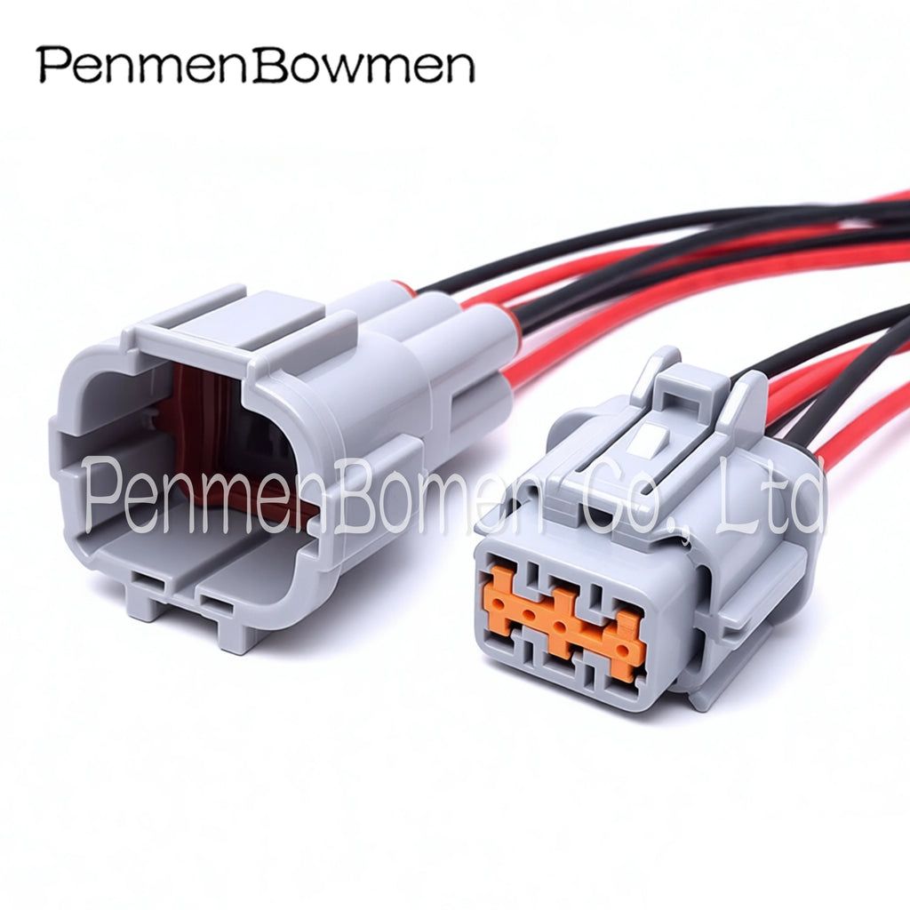 1 Set 6 Pin Auto Car Headlight Electrical Cable Female Connectors Plug Wire Harness For Nissan Teana 6188-0560 6189-1175