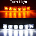Car Led Daytime Running Light Flexible 6LED White Waterproof Driving Fog Bulbs Turn Signal Lamp Auto Styling Headlight 12V Amagi