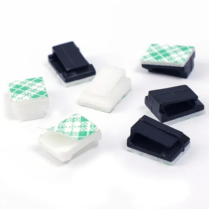 1-100Pcs Cable Clips Organizer Car Dashboard Self-Adhesive Drop Wire Holder Cord Manager Car Fixed Clamp Wire Clip Accessories